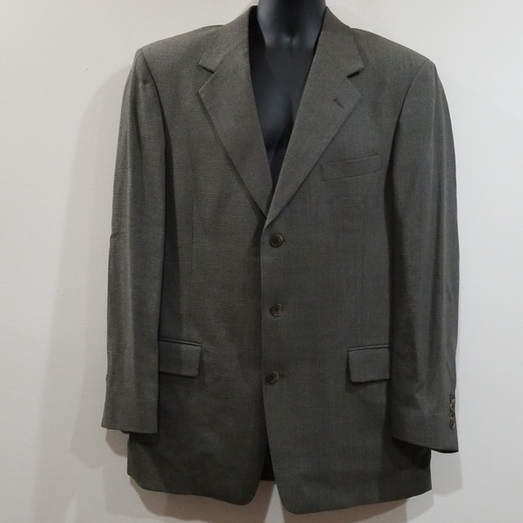 Perry Ellis portfolio men's sage green suit